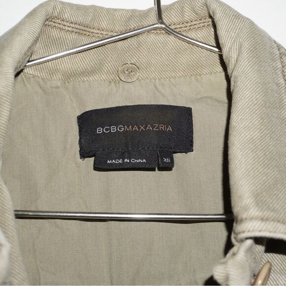 BCBG Max Olive Green Military Jacket XS - Picture 3 of 5